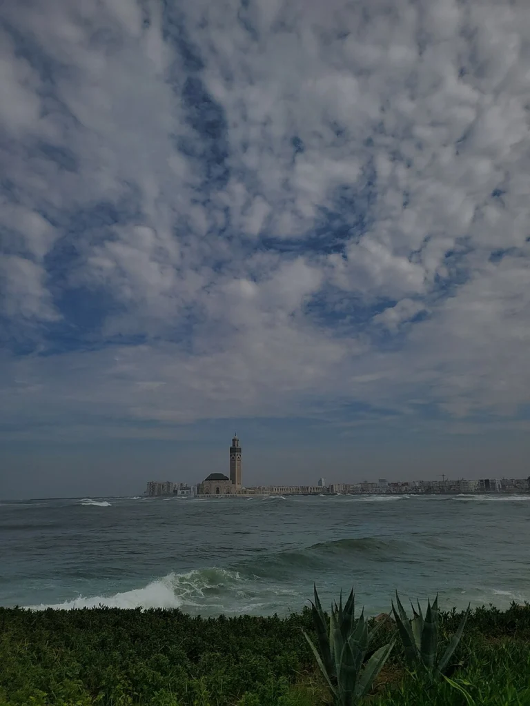 Hassan II Mosque on the Casablanca waterfront in Morocco