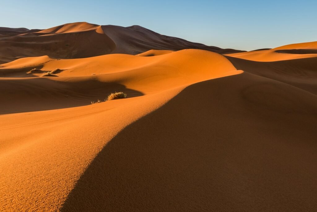 Golden sand dunes at Erg Chebbi near Merzouga, Morocco